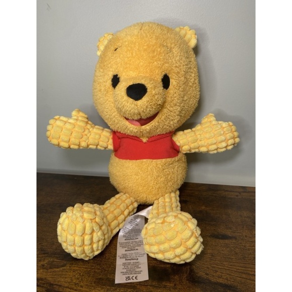 Disney Winnie the Pooh Blissful Buddies Fidget Plush Toy Yellow/Red 16''